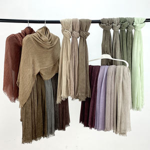 2025 नवीनतम बनावट रेयन हिजाब गंदे रंग विकोज़ मोडल क्रिकल बुने हुए कपड़े पहनने वाले कपड़े हिजाब मुस्लिम महिलाओं शॉल डुप्टा - Product Image 5