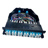 Montage en rack coulissant 1U 96 cœurs MTP/MPO Panneau de brassage à fibre optique haute densité en acier laminé à froid Utilisation intérieure/extérieure
