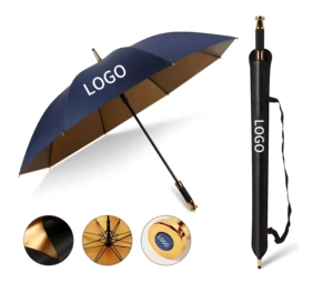 Parapluie de golf robuste de style japonais personnalisé avec poignée droite type katana samouraï pour cadeaux d'affaires et impression de logo - Product Image 2