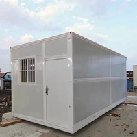 Maisons conteneurs en acier pliables de structure miniature pour bureau et vie quotidienne, personnalisées, de 20 pieds et 40 pieds, à assemblage rapide