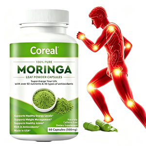 OEM/ODM Personalizable, 100% Moringa Pura, 60 Cápsulas, Suplementos Herbales Antioxidantes para el Apoyo a la Salud - Product Image 1