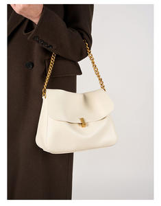 Hot Selling Chain Sling Genuine <b>Leather</b> <b>Ladies</b> Shoulder <b>Bags</b> Crossbody <b>Bags</b> High Quality Cowhide Women's Messenger <b>Bags</b> - Product Image 5