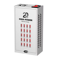 Station de charge USB industrielle 50 ports en métal robuste 200W, concentrateur de charge haute puissance multi-ports avec ventilateur de refroidissement intégré pour Phone Farm
