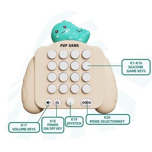 ของเล่นขยับขึ้นอย่างรวดเร็วมีไฟสำหรับเล่นเกมแบบพกพาอิเล็กทรอนิกส์สำหรับเด็กวัยรุ่นและผู้ใหญ่<span class=keywords><strong>แผ่น</strong></span>เกมปุ่มกดสำหรับเด็กและเยาวชนอย่างรวดเร็ว - Product Image 2