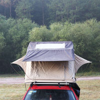 Tente de toit pour voiture, double couche en toile, quatre saisons, cadre en aluminium, imperméable 3000 mm, échelle télescopique, fournisseur d'usine