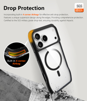 Coque de téléphone magnétique tendance 2026 avec protection d'écran pour iPhone 17, 18 Pro, 17 Air, 17, 18 Pro Max