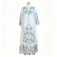 Robe musulmane modeste grande taille à manches longues, coupe ample, longueur ras du sol, Abaya à sequins avec broderie florale perlée, Moyen-Orient