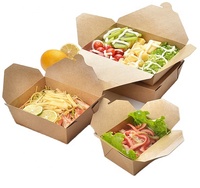 Vente en gros de boîtes en papier kraft jetables de 30 oz pour l'emballage alimentaire à emporter pour les restaurants