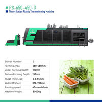 Fabrieksverkoop servomotor driestation thermovormmachine voor het maken van PET-plastic fruit-vershouddozen