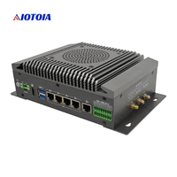 Kontroler Visi Tertanam Tanpa Kipas PC Box Industri Celeron J6412 N97 Prosesor Core I5 4210U 5 LAN 6 USB 5 COM M55