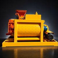 Bétonnière à double arbre JS1500 de 1,5 m³ à mélange forcé avec transmission par boîte de vitesses pour centrale HZS75