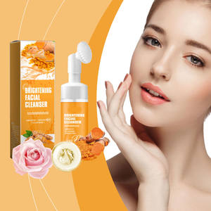 Private Label limone curcuma acido Kojic illuminante organico Skincare Set schiuma detergente viso e sapone - Product Image 4