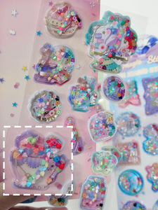 Anak-anak kerajinan 3D bergetar Pop up tahan air ramah lingkungan PVC stiker perekat Gloss laminasi pola kartun untuk dekorasi rumah - Product Image 5