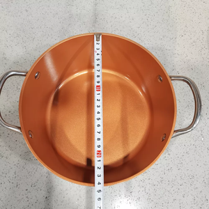 <strong>Copper</strong> Ceramic Coating Cookware <strong>Set</strong> with SS Handle Wok Pan and Fry Pan with Lid Nonstick <strong>Copper</strong> <strong>Saucepan</strong> <strong>Sets</strong> - Product Image 2