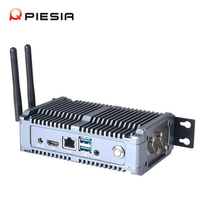Piesia 12th Gen N100 N300 Embedded Computer Case DDR5 2.5G Lan 2*Com RS232/RS485 8GPIO POE X86 Linux Industrial Fanless Mini PCs