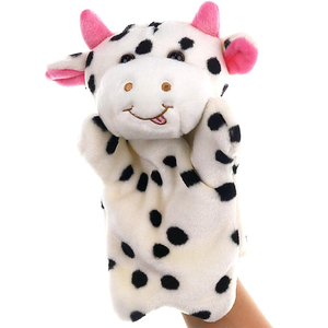 Niños personalizados jugando marioneta de vaca imaginativo juego de simulación cuentacuentos marioneta de mano de vaca esponjosa para niños regalos - Product Image 1