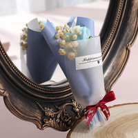 Aksesoris Souvenir D412 Bunga Baby's Breath Mawar Gypsophila Buket Kecil Abadi Diawetkan Kering Buatan Tangan