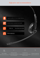 Casque téléphonique de vente chaude avec microphone antibruit, casque de bureau à contrôle en ligne casque de jeu sans fil