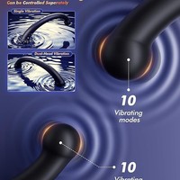 Masseur anal prostatique rechargeable en silicone avec vibrateur à commande par bouton pour hommes, conception lisse sans lubrifiant