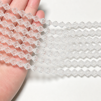 Ruban de garniture pour vêtements en résine époxy de 4 mm, poli, élégant, écologique, durable, transparent comme du cristal, à double pointe, facetté, pour broderie et couture