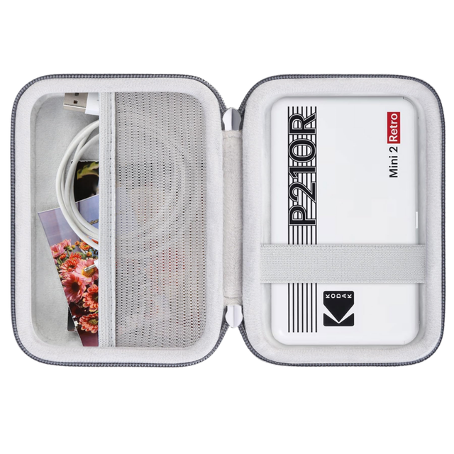 Portable Mini 2 Retro 4PASS Photo Printer Storage EVA Case Lightweight Smell Proof Zipper Closure Casual Travel Instant Digital