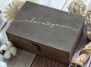 Boîte décorative <span class=keywords><strong>en</strong></span> <span class=keywords><strong>bois</strong></span> <span class=keywords><strong>cadeau</strong></span> pour femme <span class=keywords><strong>cadeau</strong></span> de mariage pour Couples gravé au laser souvenir personnalisé mémoire <span class=keywords><strong>en</strong></span> <span class=keywords><strong>bois</strong></span> - Product Image 2