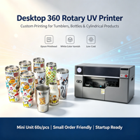 360 °   Imprimante UV à cylindre rotatif, machine d'impression numérique pour bouteilles, gobelets, verres, métal