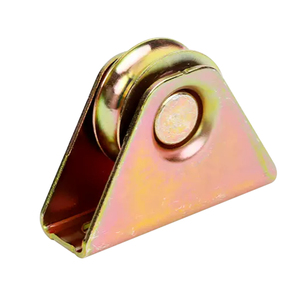 Roulettes de porte coulissante à gorge en V/U de 50 mm, roulement à double billes, en acier doré rigide, <span class=keywords><strong>pour</strong></span> usage léger - Product Image 2