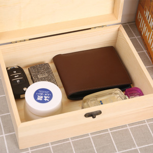 Wooden Storage <b>Box</b> 10cm High 6-10L Capacity Simple Style For <b>Makeup</b> Organizers - Product Image 4