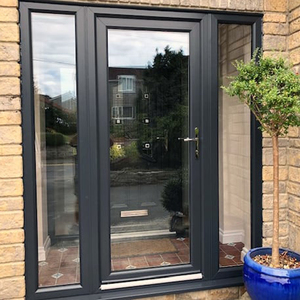<span class=keywords><strong>Porte</strong></span> d'entrée double moderne personnalisée en PVC pour l'<span class=keywords><strong>extérieur</strong></span>, <span class=keywords><strong>porte</strong></span> à battants en verre commercial en PVC - Product Image 2