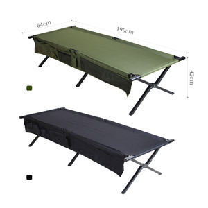 Cuna de cama plegable ultraligera de aluminio resistente al aire libre táctico para dormir, cuna de Camping con bolsillo lateral, para uso en exteriores - Product Image 2