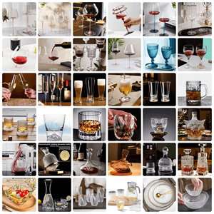 Verre à Vin Rouge Transparent de Luxe Léger à Motif Vertical, Gobelet Créatif à Grand Ventre pour la Maison et les Célébrations au Champagne - Product Image 2