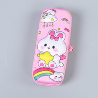 Vente chaude mignon 3D porte-crayon en trois dimensions école primaire dessin animé étanche anti-chute grande capacité crayon stylo sac