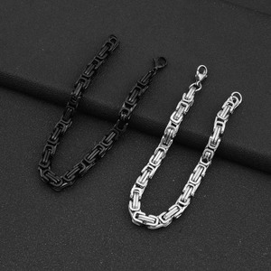 Pulsera de Cadena Geométrica de Diseño Simple y Popular, Chapada en Plata de Acero de Titanio, Unisex, Joyería de Moda, Gran Venta 2026 - Product Image 2
