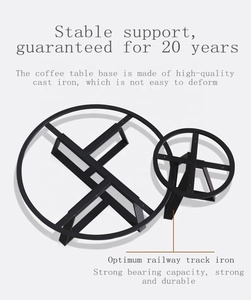 Góc Tròn Bắc Âu Kết Hợp Cà Phê Cẩm Thạch + Bàn Đồ Nội Thất Phòng Khách Bộ Đồ Nội Thất Phòng Khách Bằng Sắt Rèn - Product Image 6