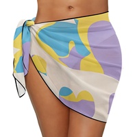Chemisier court en mousseline de soie pour femme, coupe cœur, imprimé floral camouflage, semi-transparent, sexy, tendance et polyvalent, idéal pour l'été