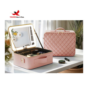 RTS Bulk Mixed Order Cosmetic Organizer Bag Make up <b>case</b> Travel Storage Waterproof Toiletry <b>Makeup</b> Brush Bag with Led Mirror - Product Image 2