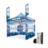 Tente de réception professionnelle 5x5 imperméable avec logo imprimé HD, structure en aluminium pour salon professionnel