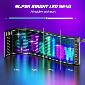 JDM Flexible Portable Scrolling Advertising LED Panel Sign RGB App Control Light Car LED Decoration Lighting <strong>Sticker</strong> - Product Image 6