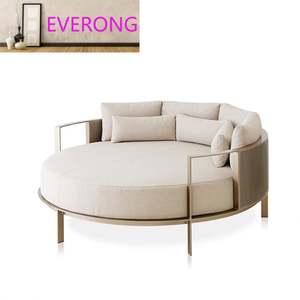 Meubles d'extérieur en alliage d'aluminium <span class=keywords><strong>de</strong></span> luxe léger <span class=keywords><strong>de</strong></span> haute qualité Canapé Lit rond Mobile Créatif Chaise <span class=keywords><strong>de</strong></span> <span class=keywords><strong>plage</strong></span> Villa Piscine - Product Image 6