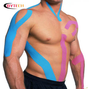 Bande de kinésiologie élastique auto-adhésive imperméable pour la physiothérapie médicale - 95% coton, 5% élasthanne - Réduit les tensions musculaires - Product Image 6