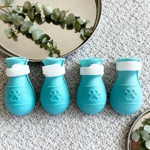 Accesorios de aseo de mascotas de plástico de silicona ajustables Anti-arañazos Baño Lavado Garra Pata Cubierta Protector Gato Perro Zapatos - Product Image 3