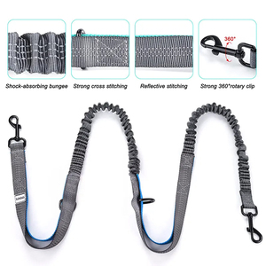 Son lüks köpek tasma bel çantası fermuar kılıfı çift yastıklı kolları için eller serbest yürüyüş Pet eğitim batı yapımı naylon - Product Image 5