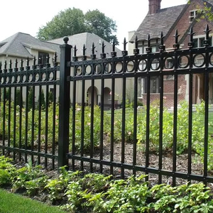 Clôtures et <span class=keywords><strong>portails</strong></span> en <span class=keywords><strong>fer</strong></span> forgé les plus vendus pour les maisons, fournitures de jardin, panneaux de clôture à pointes pour l'extérieur - Product Image 1