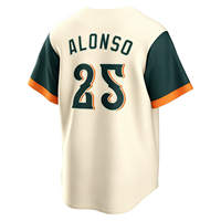 2026 N° Maillot de baseball pour homme Alonso à manches courtes, avec drapeau cousu, Henderson Holliday, en polyester antibactérien, nom de l'équipe