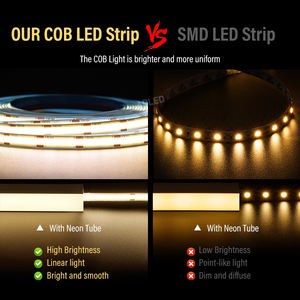 Tira de LED Interior Flexible de 16.4 pies, 100 Lúmenes por LED, 480 Chips, Elija 12V o 24V para Proyectos de Iluminación Personalizados - Product Image 4