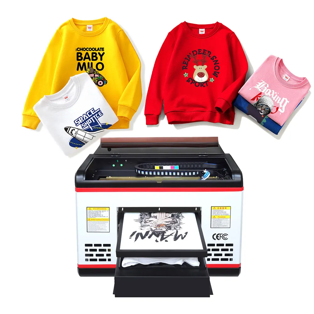 Reizjet Dtg T-Shirt Garments Printer Clothes Plotter A3 A4 Printer Printing Machine Price