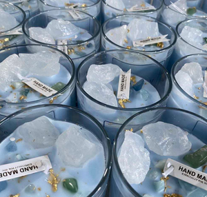 wholesale hot selling magic manifestation candles luxury wedding favors gifts soy scented crystal infused candle