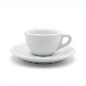 <span class=keywords><strong>Tazza</strong></span> da <span class=keywords><strong>Espresso</strong></span> 50ml con Piattino in Porcellana Stile Contemporaneo Logo Personalizzato Lavabile in Lavastoviglie Grado Alimentare - Product Image 1