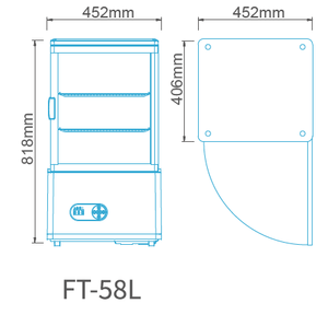 Congélateur vertical de comptoir pour boissons et gâteaux mousse CE ETL UKCA, réfrigérateur - Product Image 6